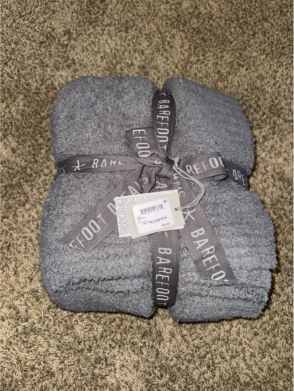 NEW Barefoot Dreams CozyChic Throw in Graphite 54” x 72” NWT MSRP $158